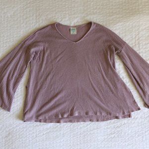 Purple Waffle Knit Long Sleeve